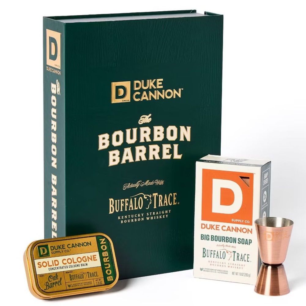 NEW Duke Cannon The Bourbon Barrel Magnetic 3pc Gift Set Box for Men